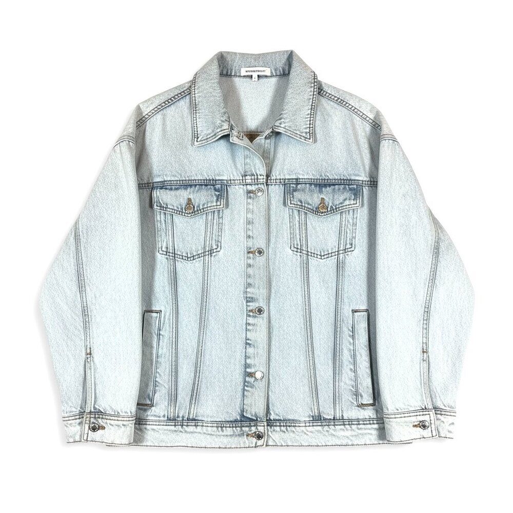 WeWoreWhat Oversized Denim Jean Jacket Light Wash Women’s Size M